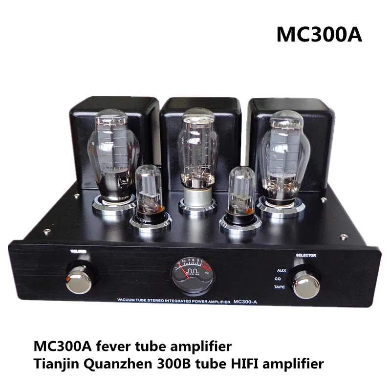 MC300A Fever Tube Machine Full True 300B Tube HIFI Power Amplifier Output Power: 8W*2 Impedance: 4Ω8Ω