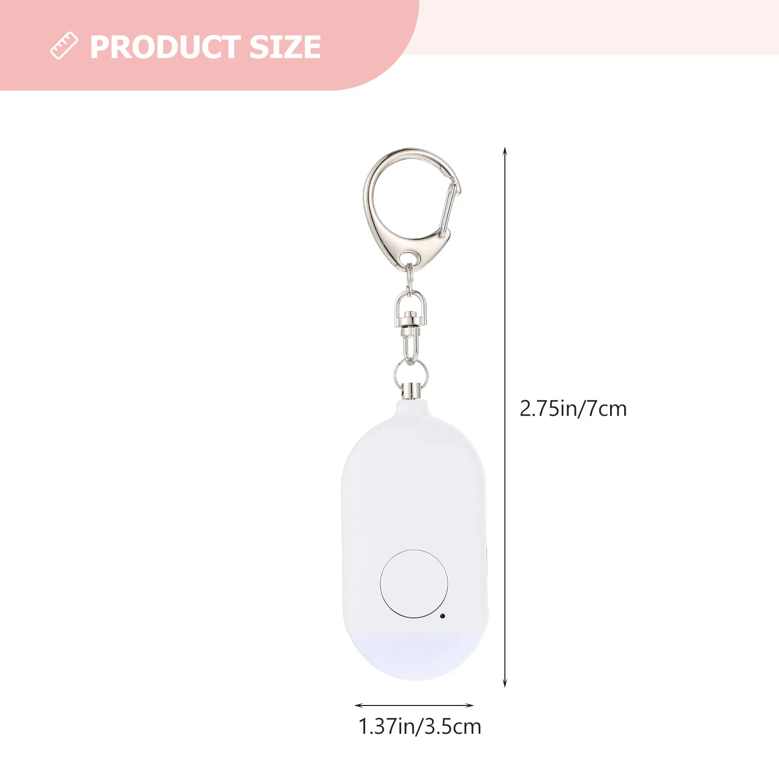 1 Set Portable Personal Alarm Keychain Mini Rechargeable Flashlight For Women Outdoor Safety Anti-Theft Security Device Purse