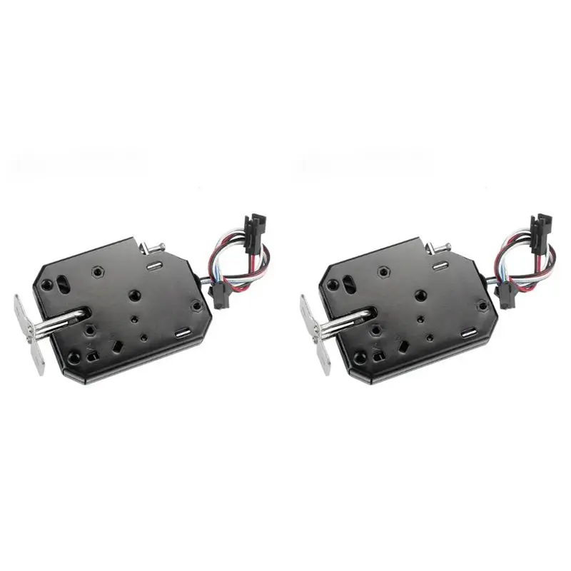 FULL-2X Small 12V 1.5A Electronic Lock Latch Release Assembly Electromagnetic Control Metal Safety Magnetic Lock
