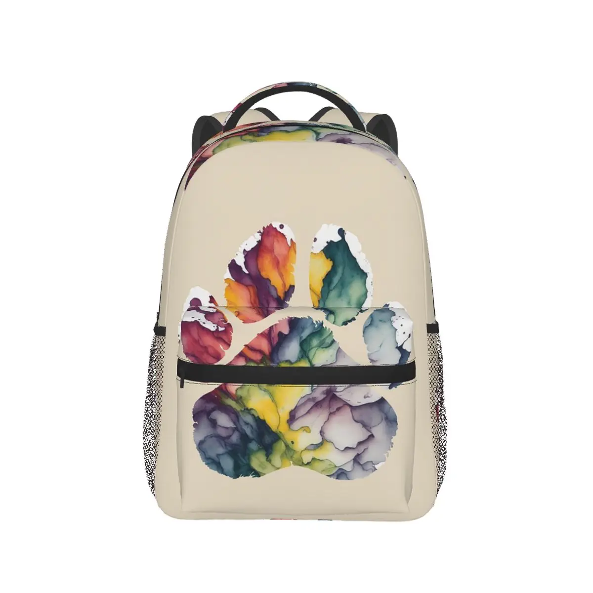 

Cute Canine Watercolor Colorful Dog Backpack Hot Sale Daypack Large Capacity BookBag School Bag Shoulder Bags for Men Women