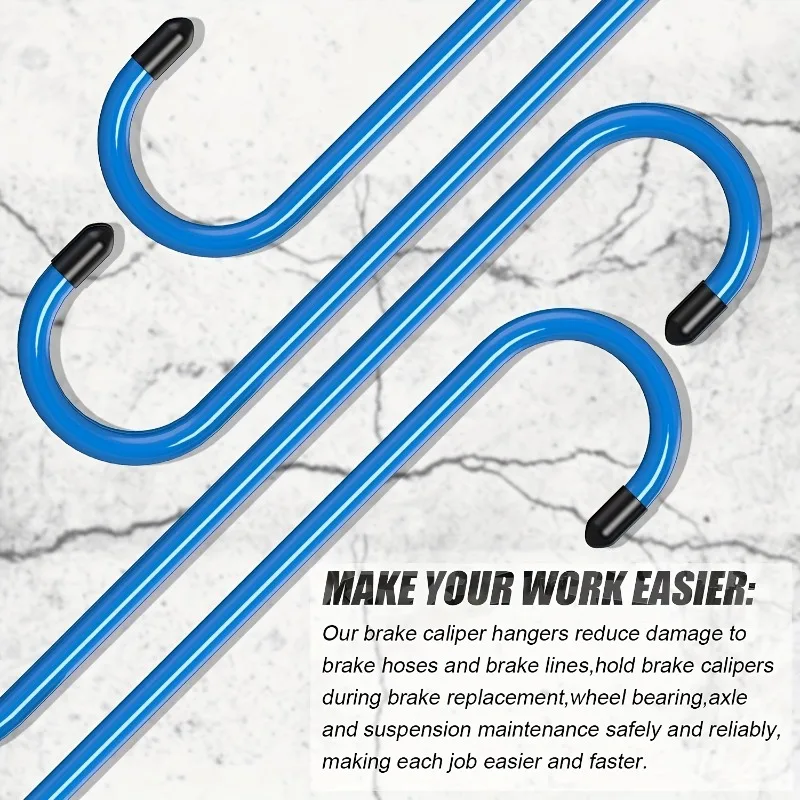 Blue Durable Brake Caliper Hanger with Rubber Cap - Reduces Damage To The Brake Hose During Suspension Work