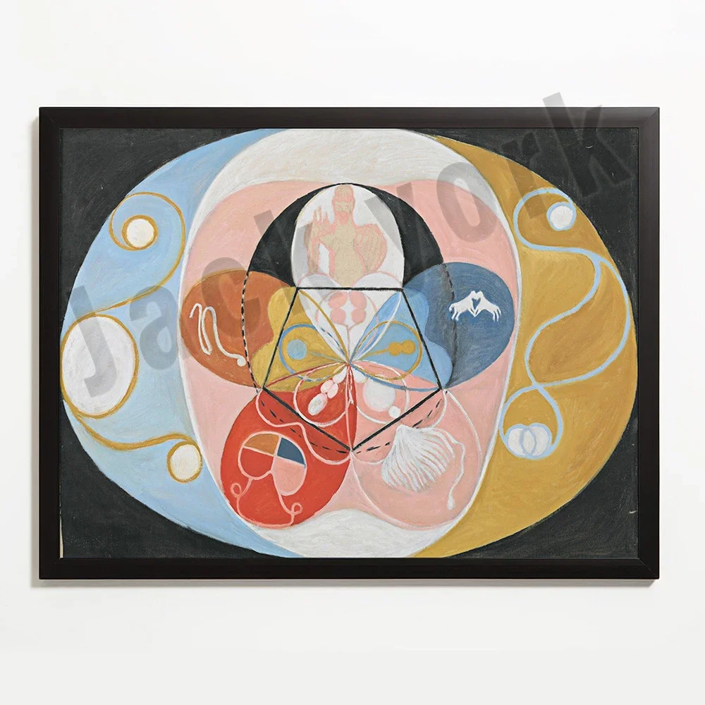Hilma Af Klint Poster Museumsausstellung Leinwand Wandkunst Schwedische Abstrakte Malerei Modulare Drucke Moderne Bilder Wohndekoration