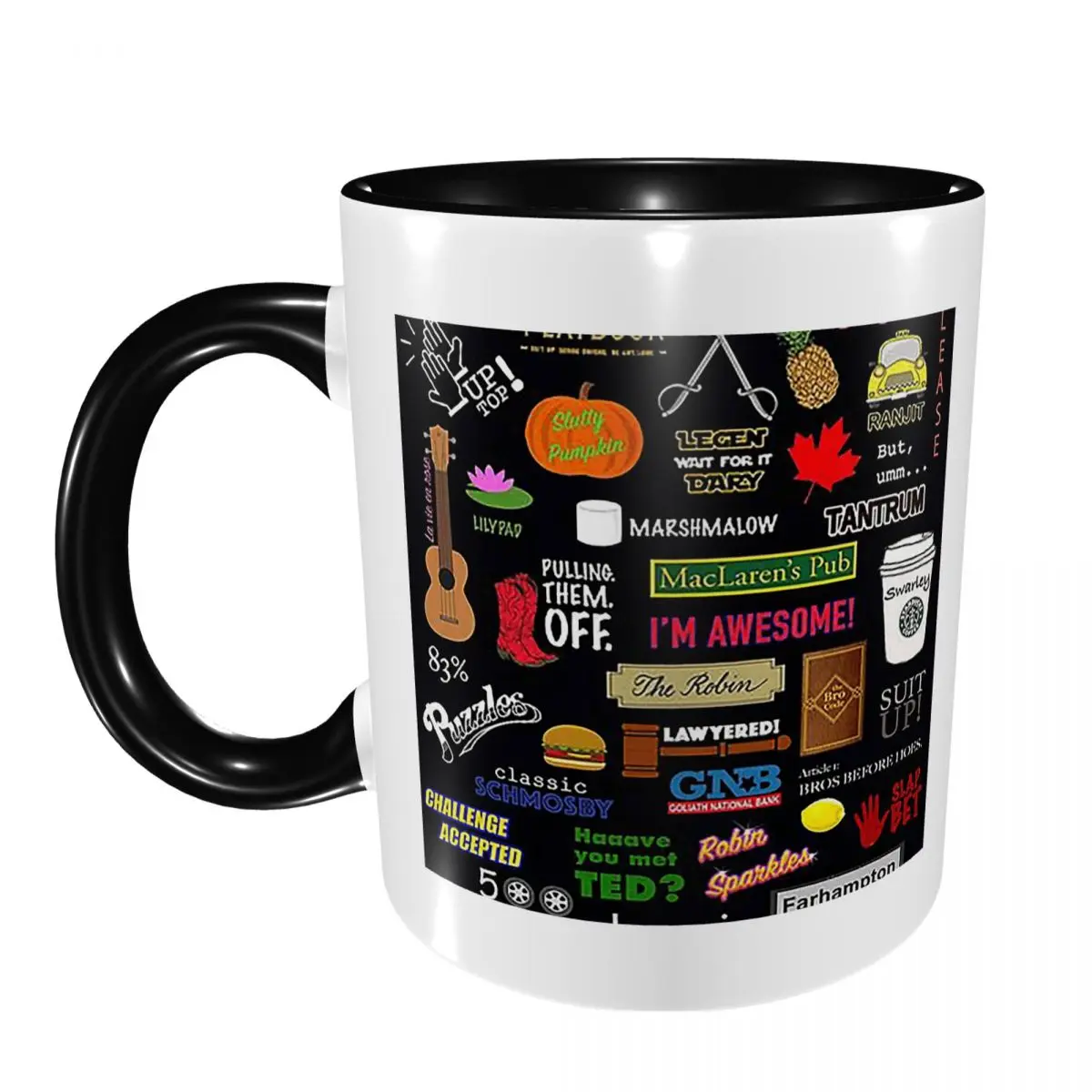 How I Met Your Mother Himym Tv Show Collag Mug Funny Ceramic Coffee Cups Tea Mugs Milk Cup Drinkware Gifts for Woman Man