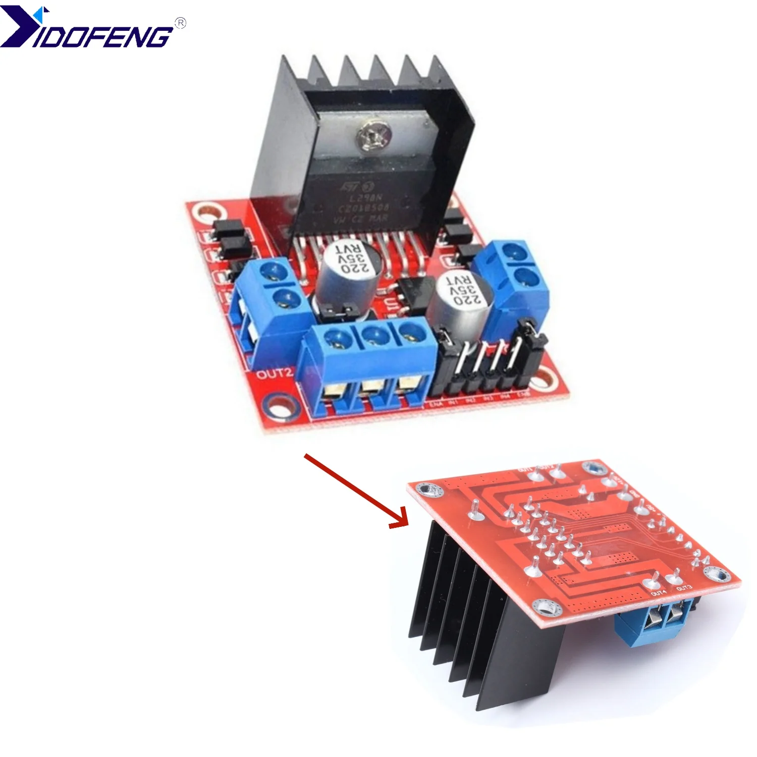 L298N Stepper Motor Driver Controller Board DC Dual H Bridge Module for Arduino Smart Car Power for Arduino UNO MEGA R3 Mega2560