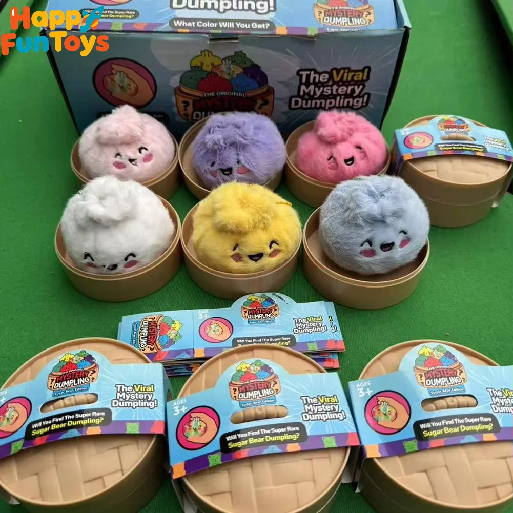 ストレス解消餃子シリーズボックス-可愛いふわふわ餃子ぬいぐるみ-ソフトコレクタブルサプライズギフトぬいぐるみキーホルダー-子供向け