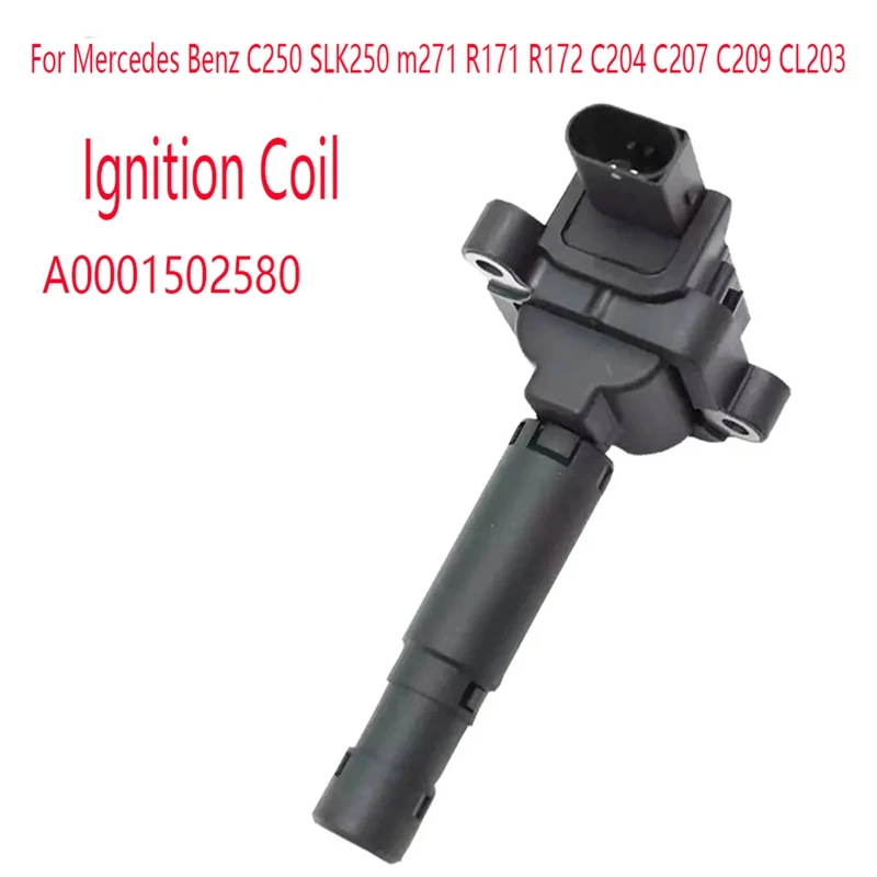 

2PCS Ignition Coil For Mercedes Benz C250 SLK250 M271 R171 R172 C204 C207 C209 CL203 A0001502580 Replacement Parts