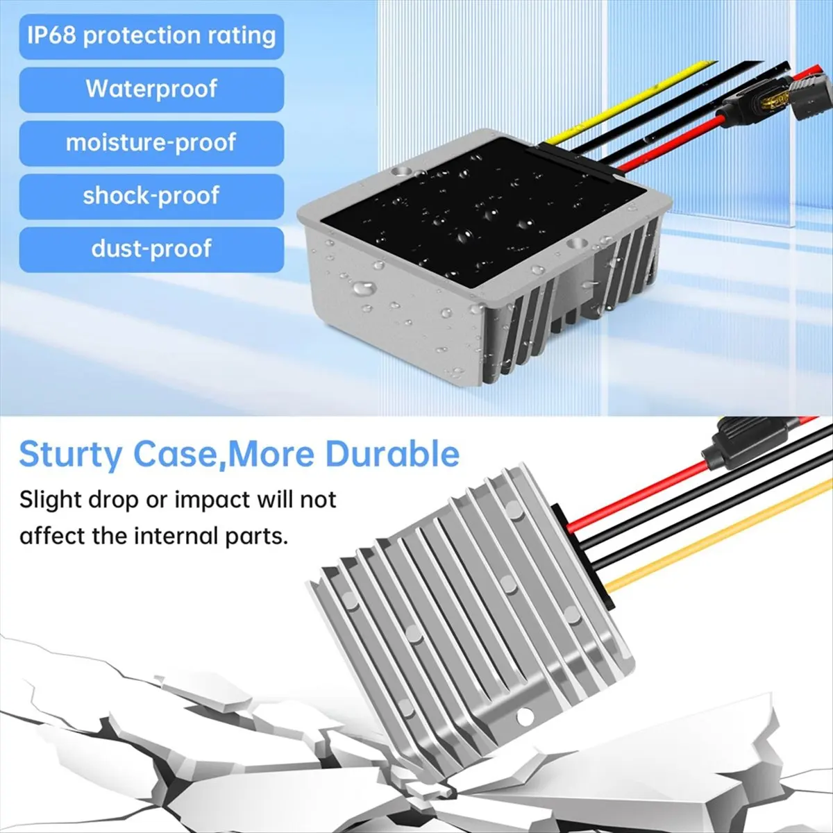 #65C (Metal+Plastic)120W 18V 24V 36V 48V to 12V Buck Converter Golf Cart Buck Regulator,Electronics Accessories