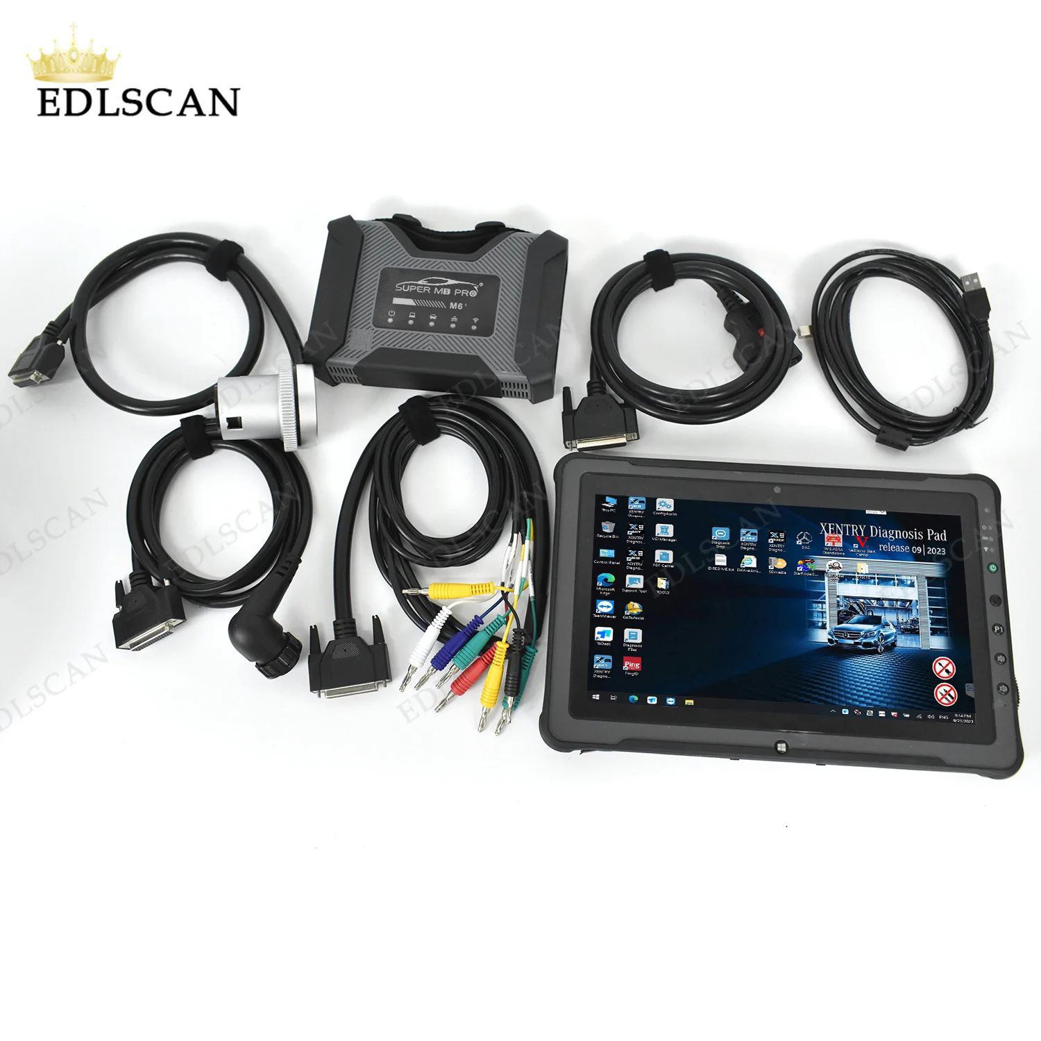 

2024 NEW DOIP SUPER MB PRO M6+ Wireless Star Diagnosis Tool M6 Pro with two cables F110 Tablet