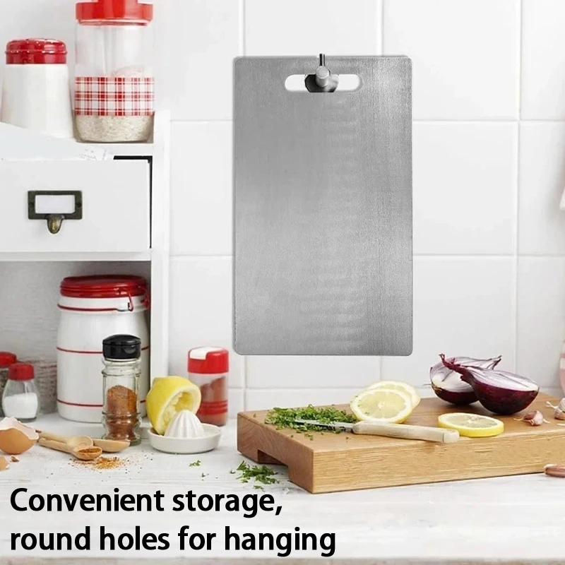 Stainless Steel Cutting Boards For Kitchen Food Thickened Double Sided Cutting Boards