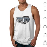 Mg Midget Mark 3 Blue Tank Tops Print Cotton Mg Midget Gan 4 Gan4 Bl Icon Retro Classic Hood Up Caricature Sketch Car2oonz