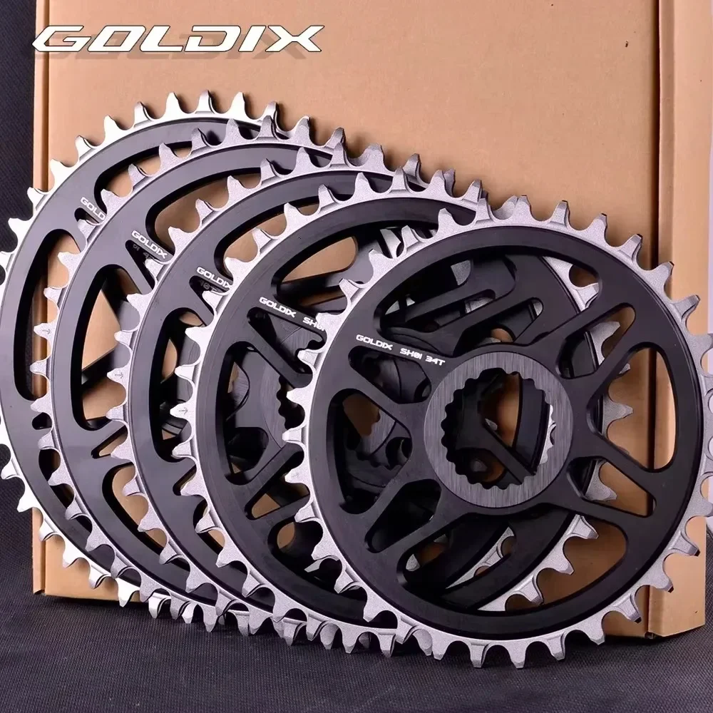 GOLDIX 0mm Offset MTB Chainring Long Narrow Wide Teeth Single Sprocket 32T/34T/36T/38T/40T for SHIMANO M6100 M7100 M8100 M9100 view 2