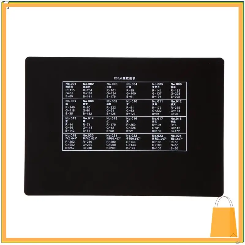 L52A-بطاقة اختبار الألوان لوحة التصوير الفوتوغرافي بطاقة الألوان لموازنة الألوان في لوحة ألوان الصور