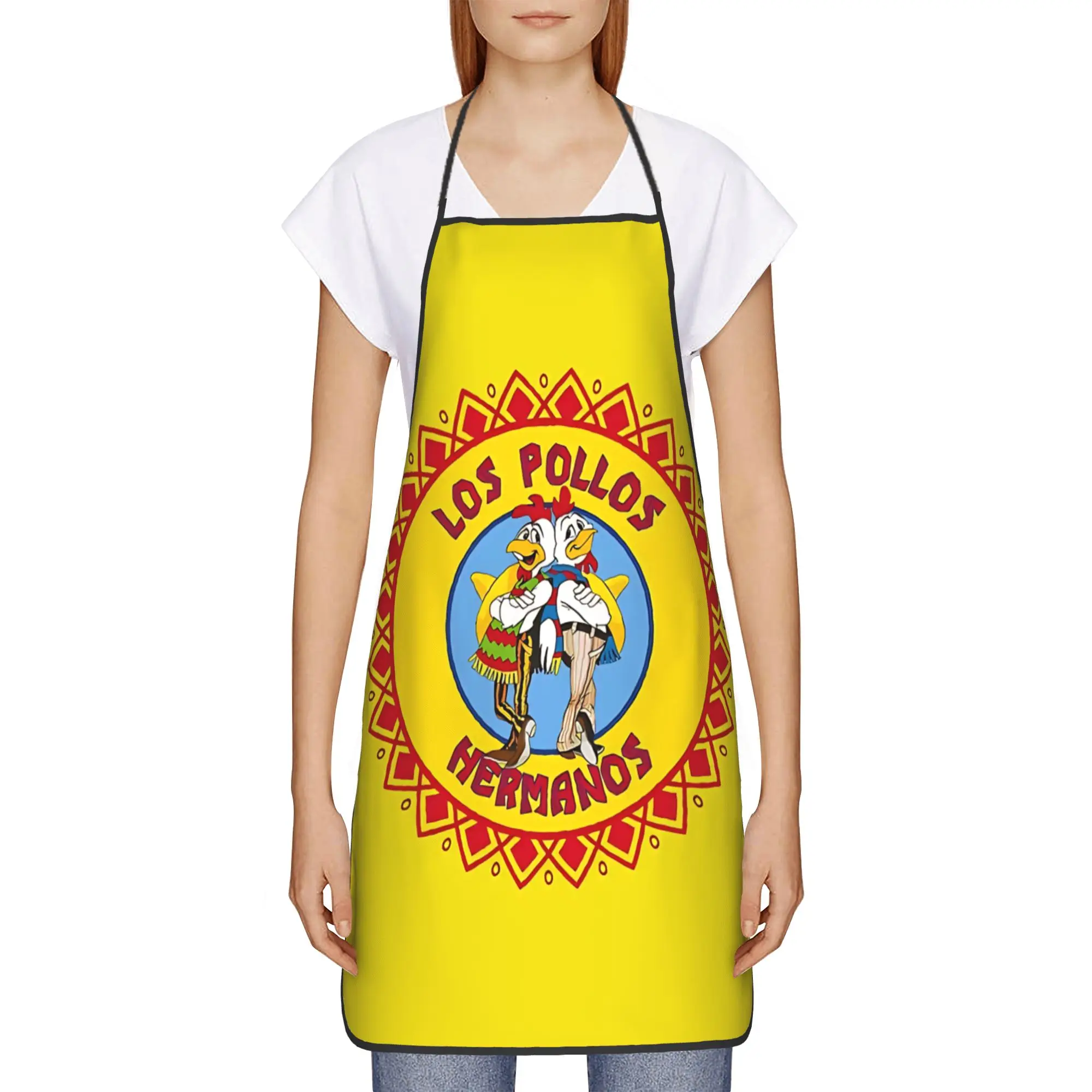 Breaking Bad Los Pollos Hermanos Hermanos  Apron  Household Barber Kitchen Accessories Work Fashion Aprons without Pocket