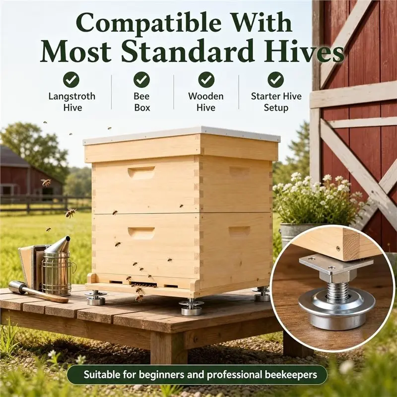 WORTHOWN-Beehive Foot Antproof Beehive Rack Foot 12Pcs Beehive Tools Beekeeping Accessories Beekeepers Beehive Rack Supplies