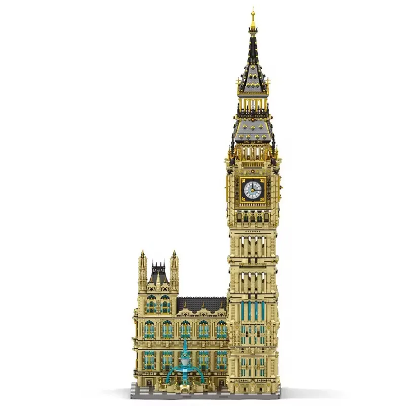 Reobrix 55012 Street View Series Book Building Block Bell Tower Model Building DIY Children's Toy