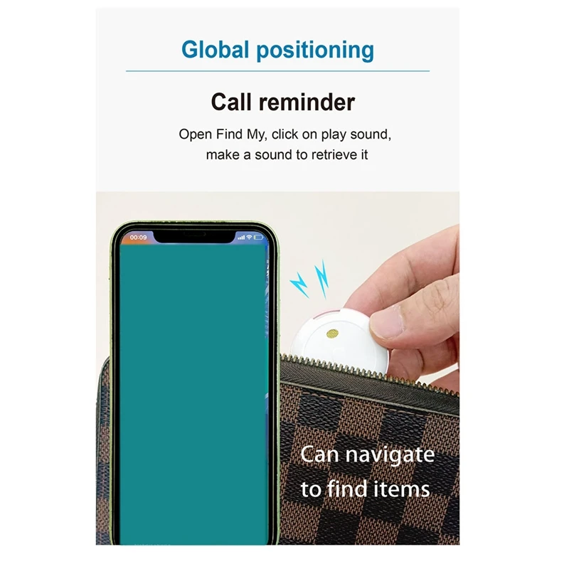 スマートBluetooth GPSトラッカー,紛失防止デバイス,iOSスマートアイテムロケーターと互換性があり,紛失を防ぎます
