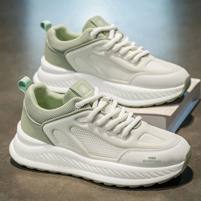 

New Spring Breathable Hollow Mesh Shoes for Men Casual and Versatile,men's Height Increasing Running Sports Shoes for Teenagers