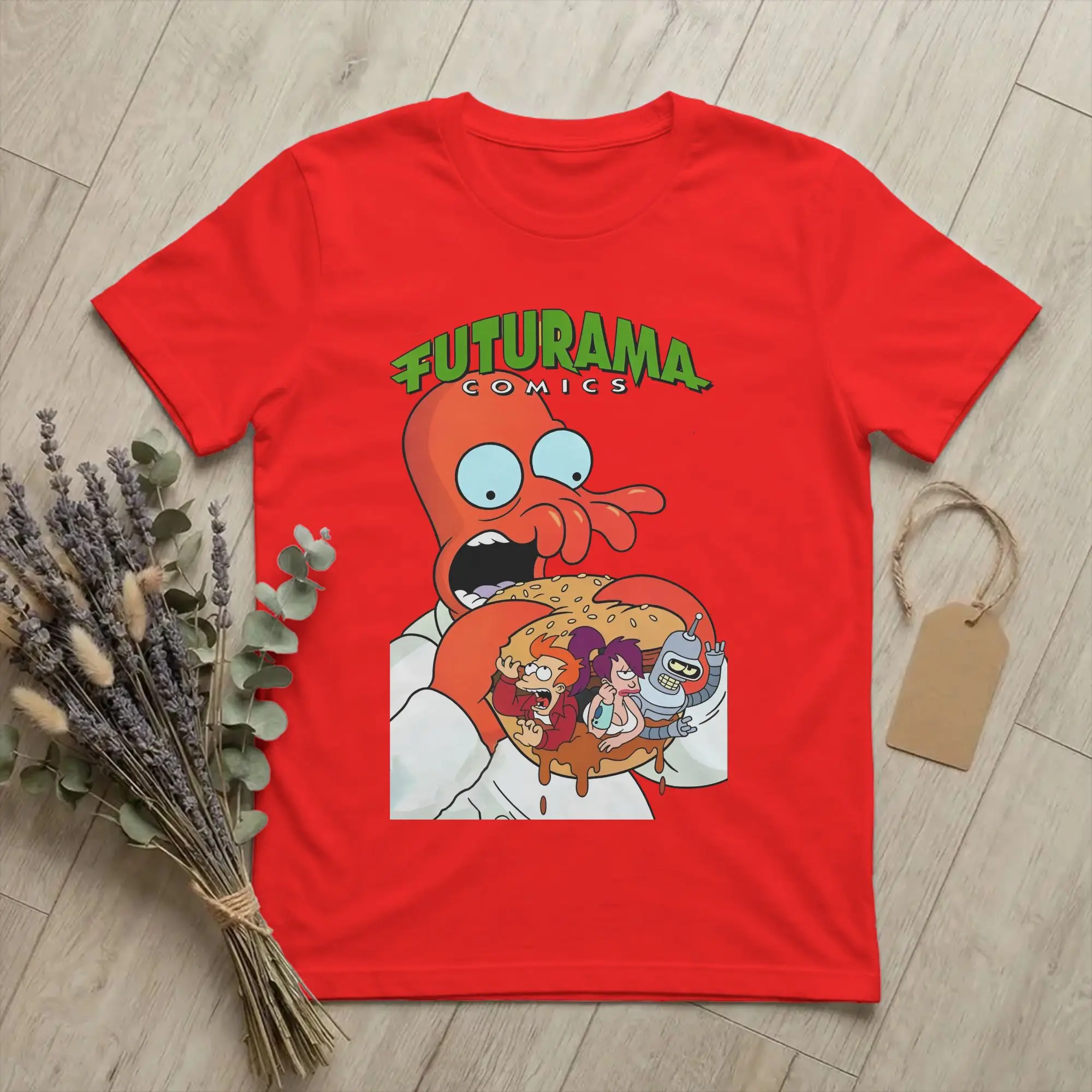 Futuramas Zoidberg T-Shirt for Men Women  Vintage Cotton Tees Round Collar Short Sleeve T Shirt Gift Idea Clothes