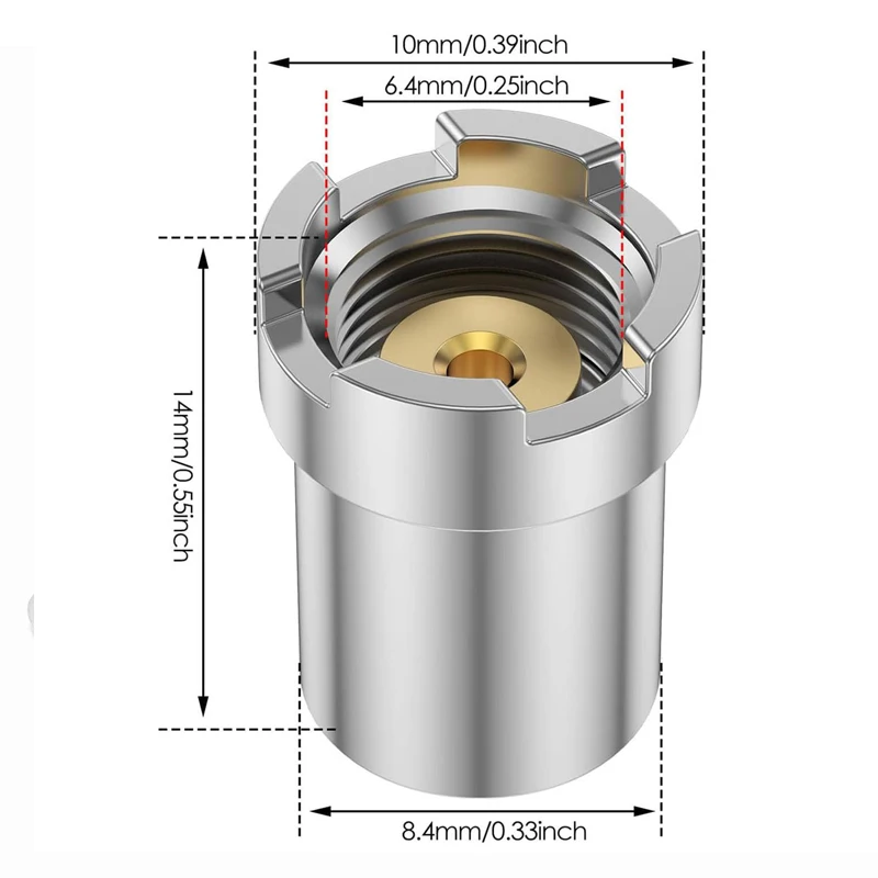 10 PCS CBD Atomizador Eletrodo de Latão Perfurado Adaptador de Anel Magnético 510 Adaptador Universal