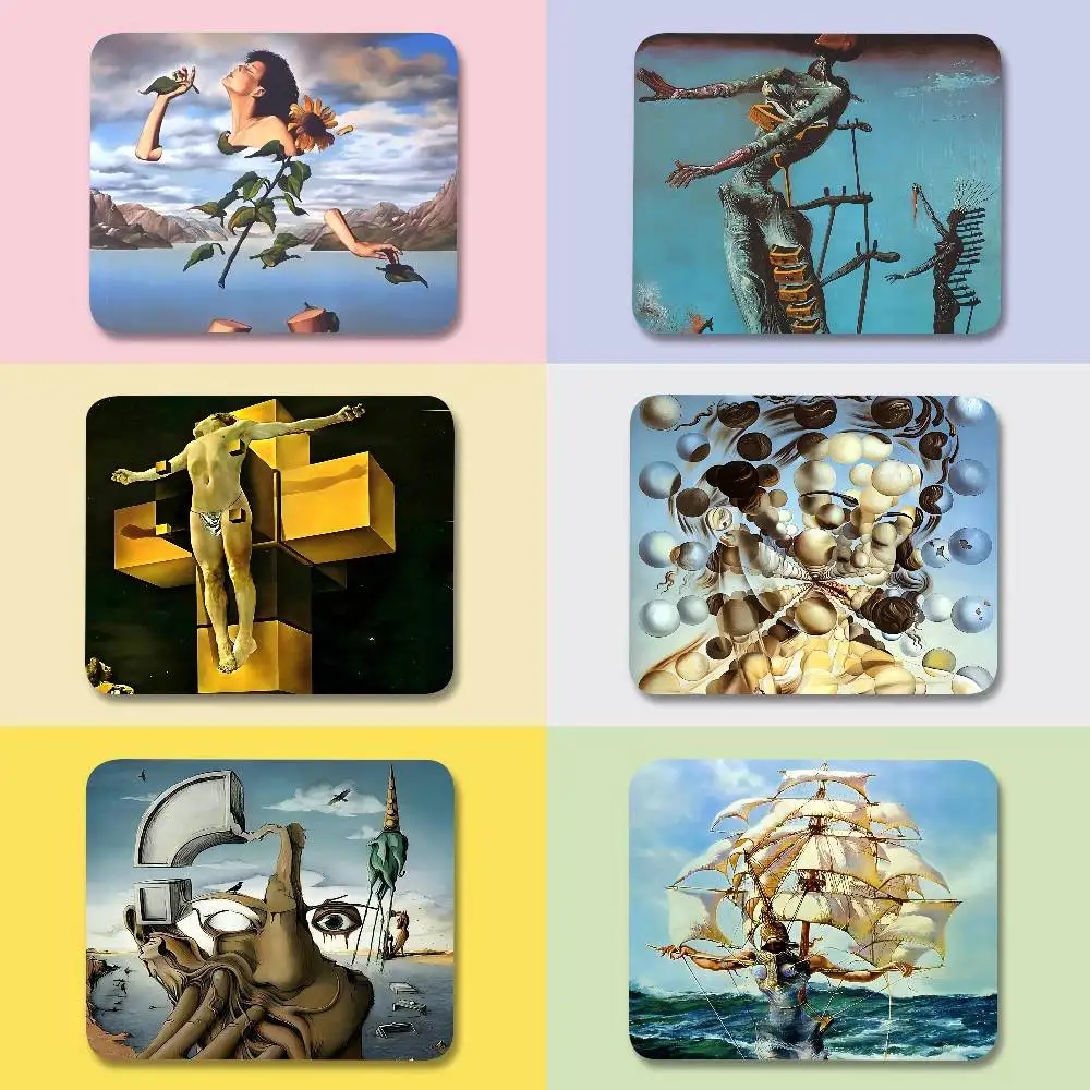 Classic Surrealist Wall Art NEW Mouse Pad Custom Mousepad Game Small Size Computer Desk Pad Natural Rubber Home Keyboard Pad