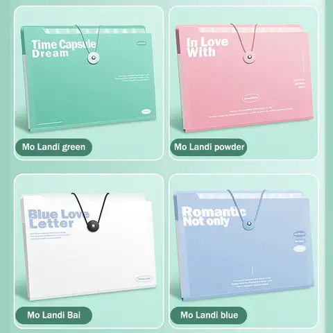 High Quality Waterproof A4 File Folder 5/8/12 Pockets Classified Storage Organ Bag PP Test Paper Storage File Organizer Gift