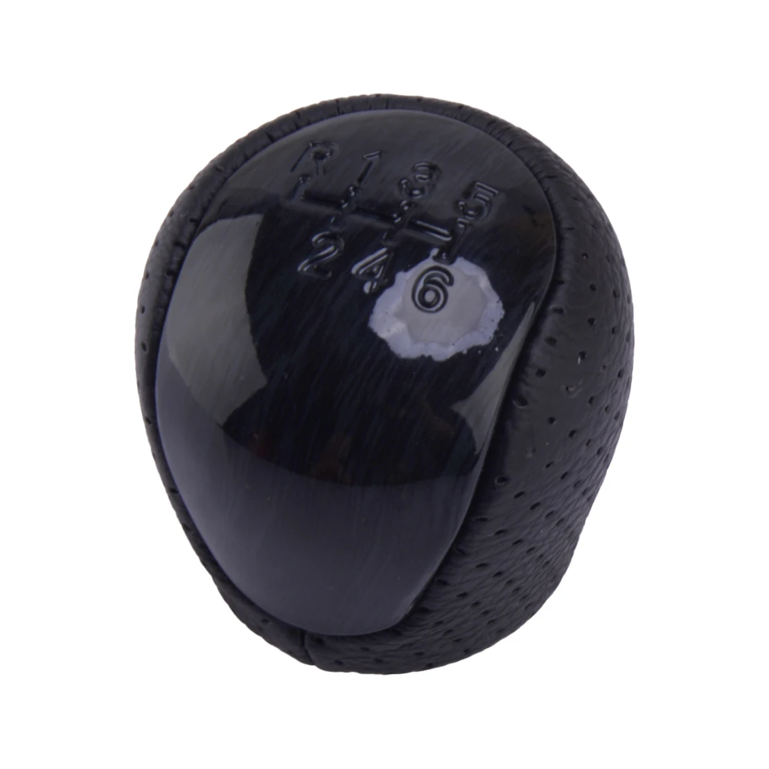 Black With Black Stripe Cap 6 Speed Gear Shift Knob Head Fit for Hyundai I30 IX35 D7N9