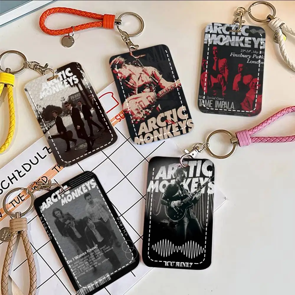 

Держатель для карт A-Arctic M-Monkeys Rock Band, подходит для кредитных карт, проездных билетов, прямоугольный брелок из мягкой кожи, защитный чехол для ключей