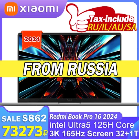 Xiaomi Redmi Book Pro 16 2024 intel Ultra 5/Ultra 7 32GB RAM 1TB SSD ARC 3K 120Hz Screen JYU4592CN/JYU4593CN