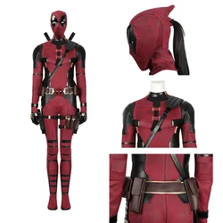 Lady Dead Soldier 3 Cosplay Female Costume Wade Winston Wilson Bodysuit Deluxe Leather Outfits Halloween Cosplay for Adults
