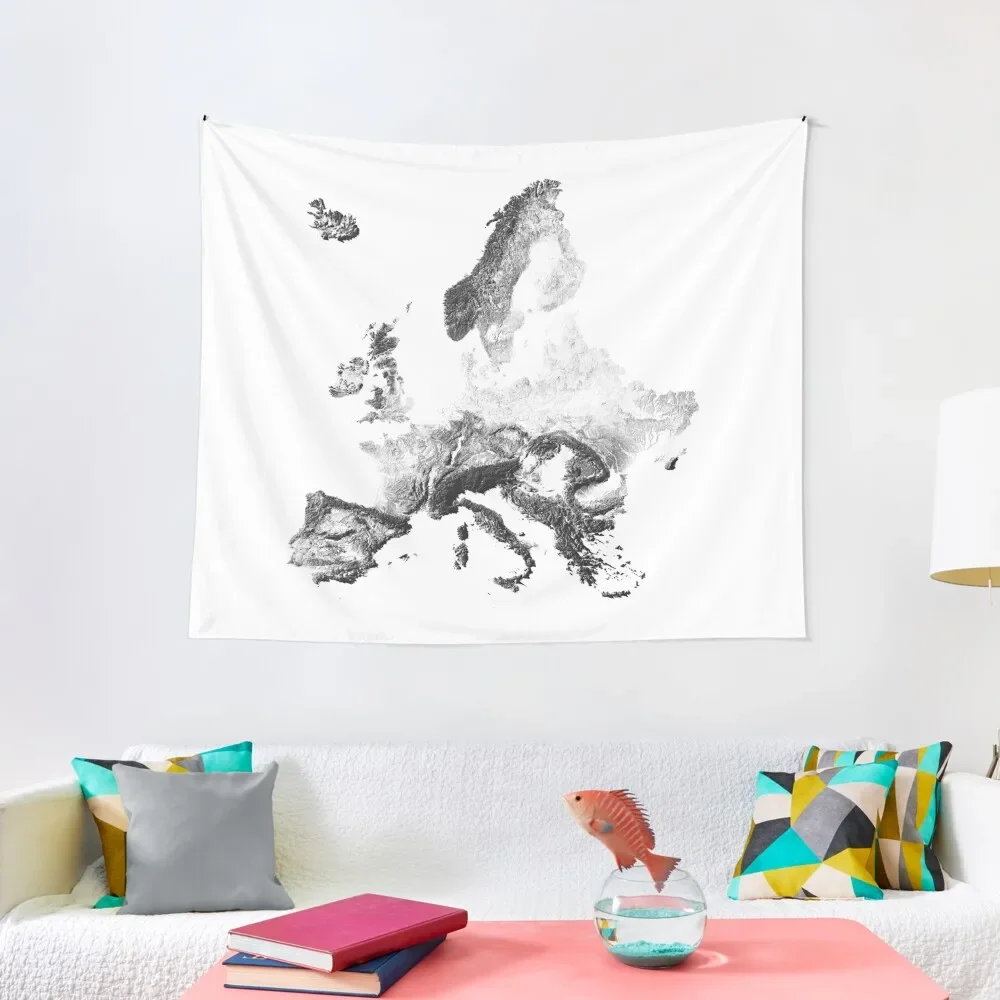 

Europe mapped by sunset shadows Tapestry Carpet On The Wall Bed Room Decoration Tapestry