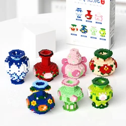 Fun Chinese-style Vase Building Blocks Spliced Small Particle Ornaments Christmas Gifts Children's Toys