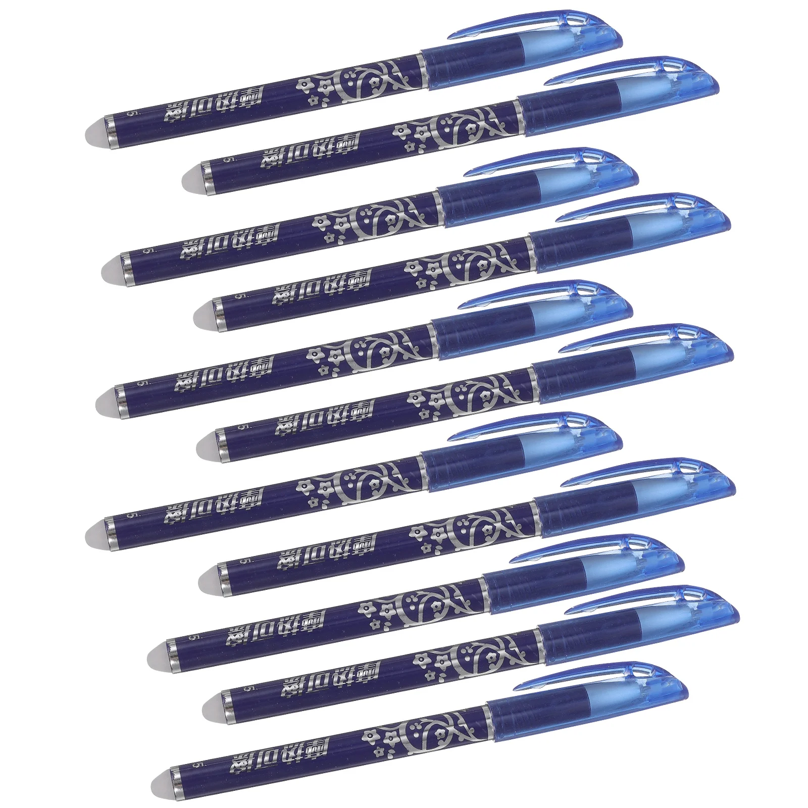 Ensemble de stylos effaçables bleus, 12 pièces, pointe Fine de 05mm, encre d'écriture lisse, fournitures de papeterie en vrac, stylo bleu