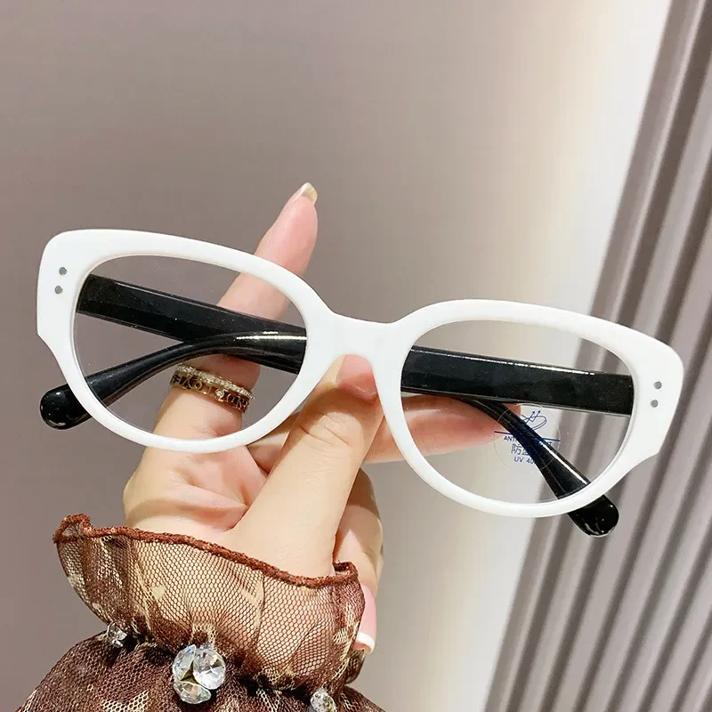Transparente große Myopie-Brille, ultraleicht, quadratischer Rahmen, Anti-Blau, Minus-Brille, Retro-Rezeptbrille, Dioptrien 0 bis -4,0 – Detail 13