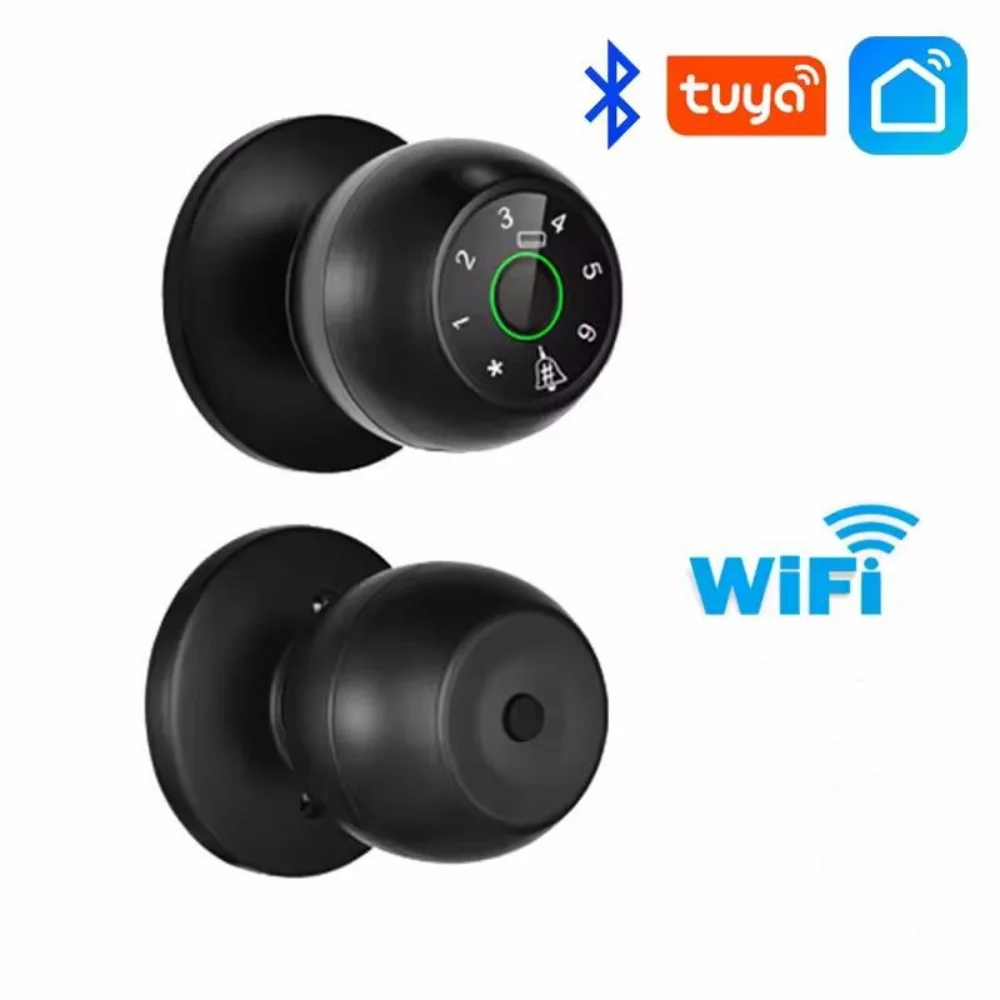 Tuya APP Remote Control Wifi Electronic Smart Door Lock With Biometric Camera Fingerprint Smart Card Password Key Unlock