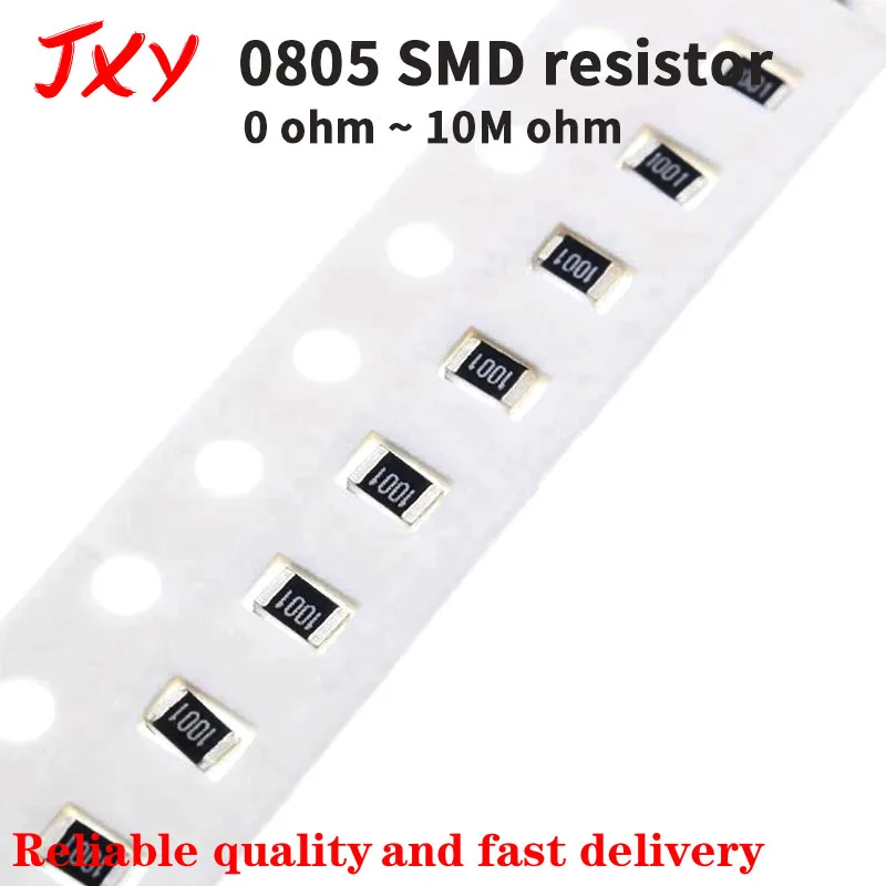 100PCS 0805 SMD resistor 1% 0R ~ 10M 1/8W 0 0.1 1 10 47 100 150 220 330 ohm 1K 2.2K 4.7K 10K 100K 1R 10R 100R 150R 220R 330R 1M