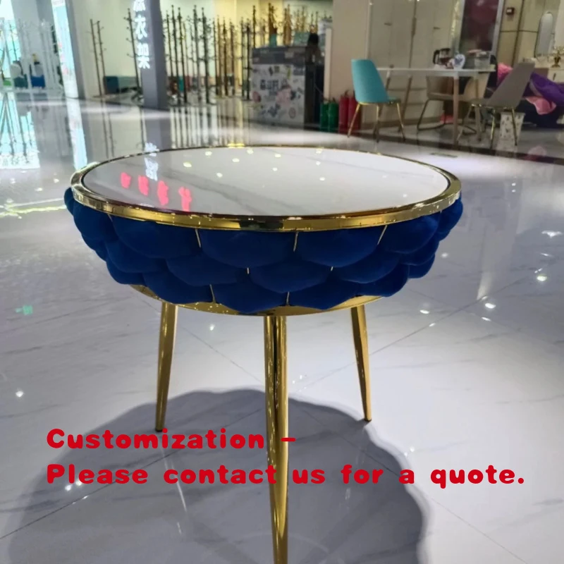 custom.Premium Quality Coffee Table with Gold Accents High-End Texture Modern Design Living Room Hotel Use Marble Material