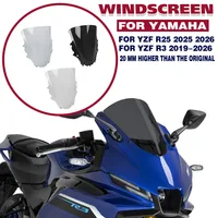 Para YAMAHA YZF R3 YZFR3 2019-2026 alerón alto parabrisas carenado escudo visera Deflector de pantalla de viento R25 2025 2026