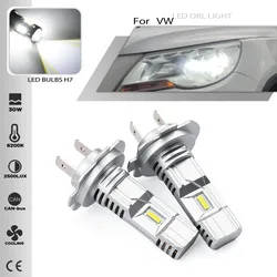 2PCS H7 Led Canbus Headlights Bulbs High Beam 6500K White Auto Lighting For VW Tiguan 5N 2010 2011 2012 2013 2018 plug&play
