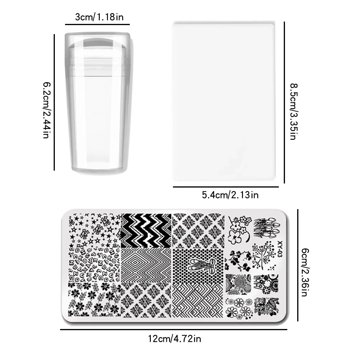 9개 네일 프린팅 보드 세트 7개 혼합 디자인 스탬핑 데크 +1 네일 프레스 다이 +1 스크레이퍼 네일 아트 프레스 보드 스크레이퍼