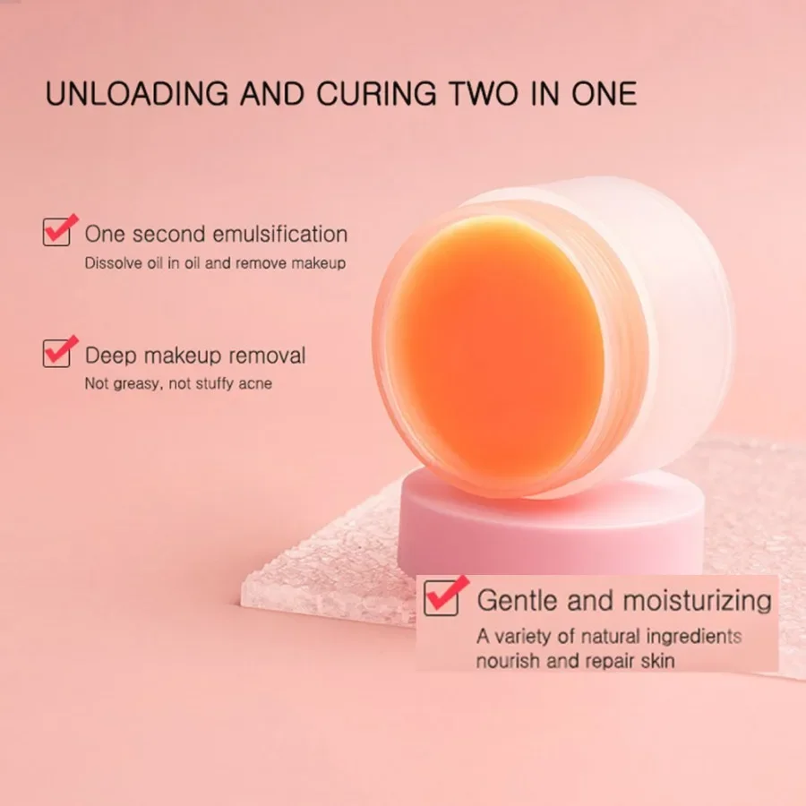 Crema de limpieza de maquillaje de tubo esmerilado personalizada, 30g, fácil de usar, eliminación profunda de maquillaje, maquillaje hidratante suave a granel