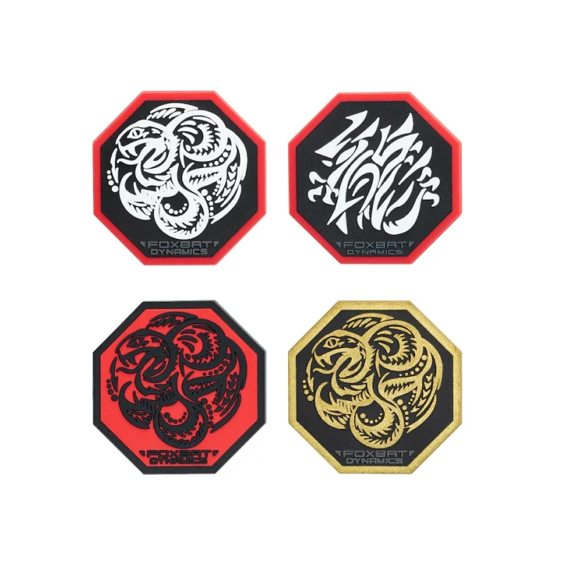 FOXBAT Zodiac Snake PVC Patch Year of the Snake Limited Stamp Sets Hexagon Tactical Armband DIY Decor for Clothing And Backpacks