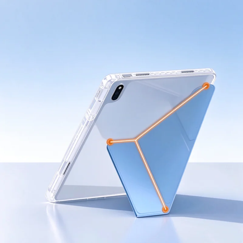 For Samsung Galaxy Tab S12 Plus Case with Pencil Holder Folding Stand TPU Back for Galaxy Tab S12+ 12.6 inch Cover SM-X840 X846B