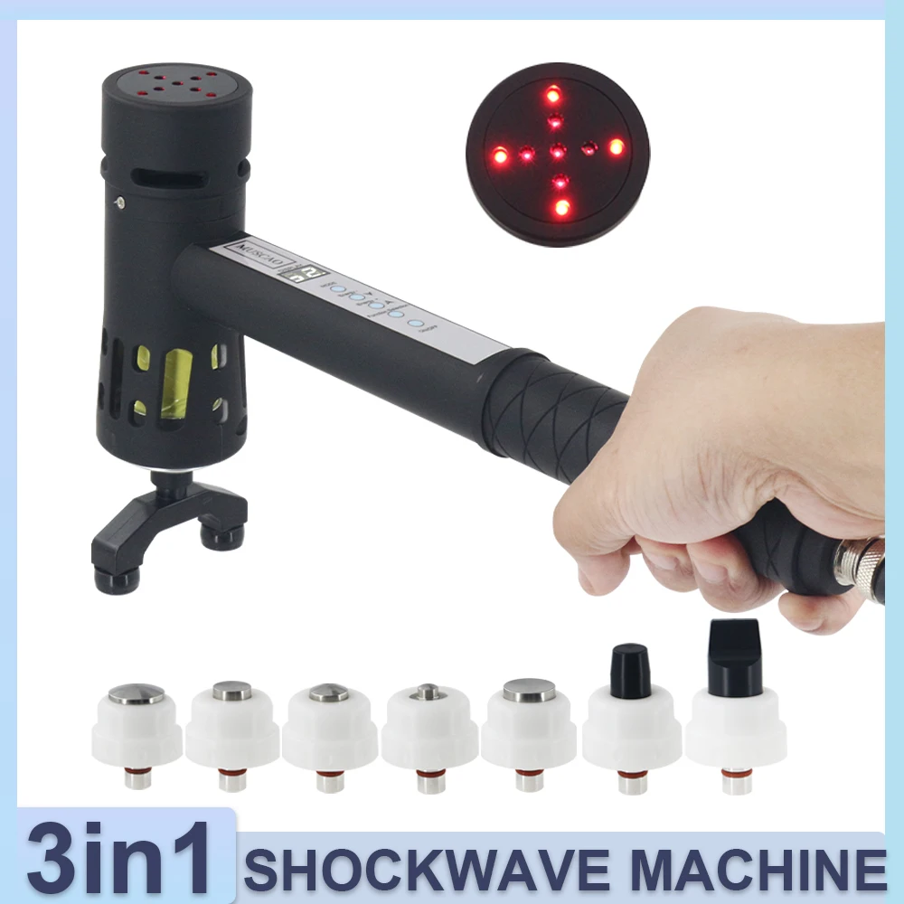 Shock Waves Physiotherapy Instrument ED Treatment 3in1 Shockwave Therapy Machine Body Massager Pain Relief Body Massage