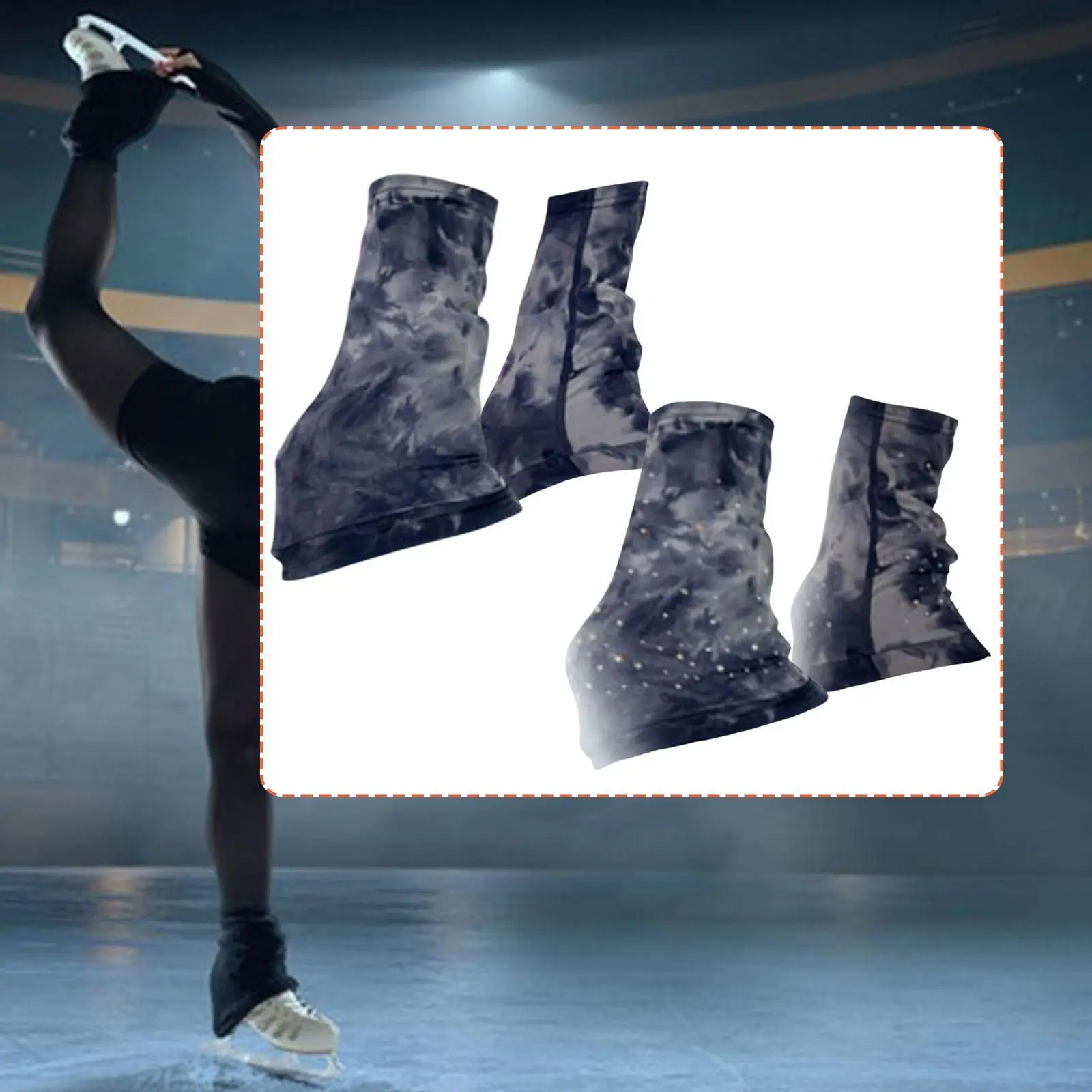 over the Boot Skating Leg Warmers Elastic Design Skating Socks for Figure Skating Warmth and Protection