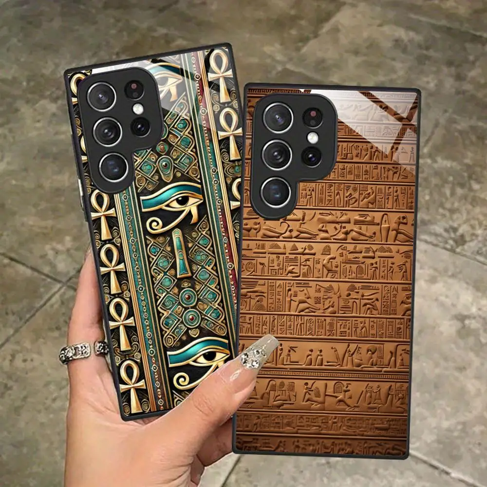 Ancient Egyptian Phone Case for Samsung Galaxy S26 S25 S24 S23 S22 S21 S20 Note20 Plus FE Ultra Glass Protective Cover