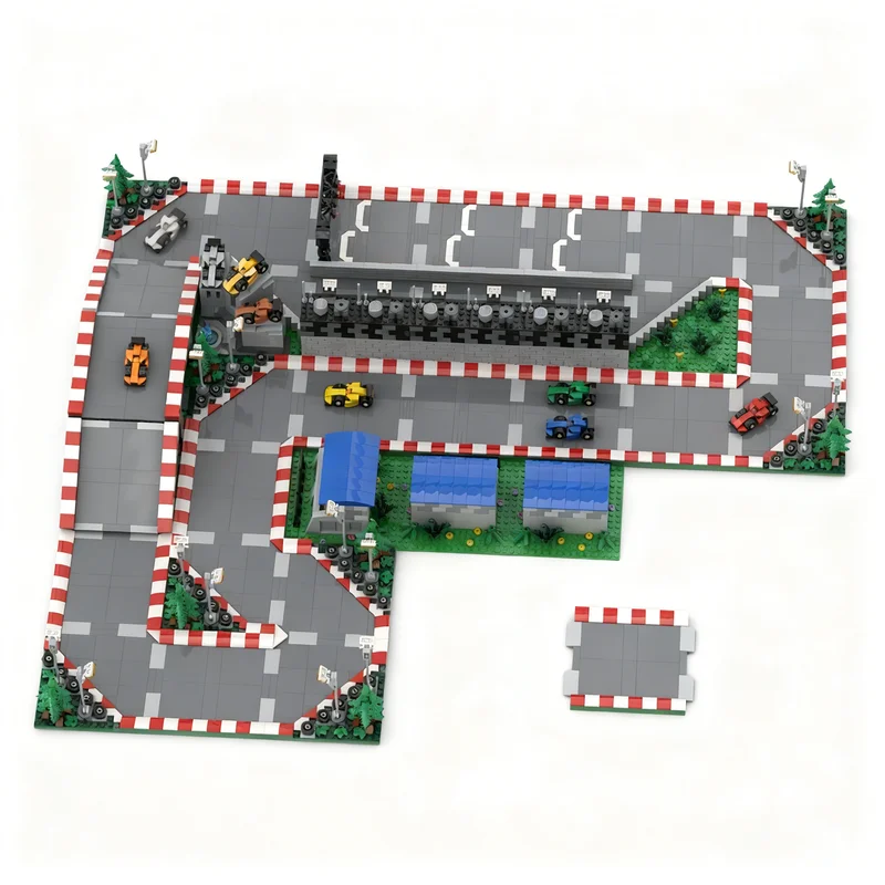 3198pcs MOC City Champions Race Track Model Building Blocks Construction Toys Creative DIY Christmas Gifts Idea Education Kids