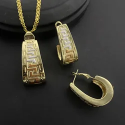 Italian Dubai Original 18K Gold Plated Jewelry Set Women Necklace Earrings Bracelet Ring Bridal Wedding Party Accessories Gifts