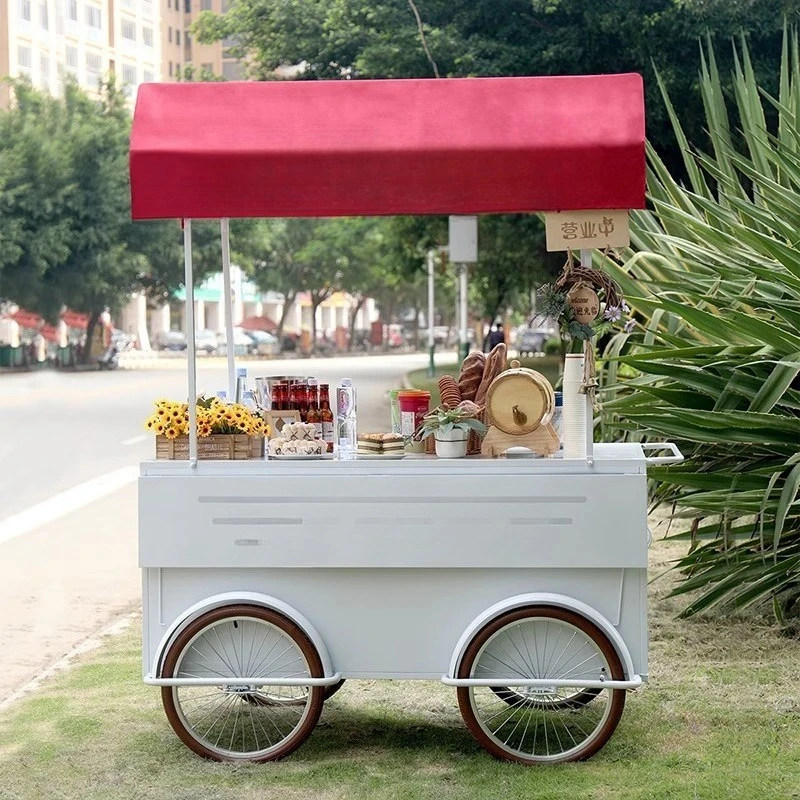 ネット有名人向け錬鉄製移動式屋台、手押し屋台、夜市屋台、屋外景勝地販売用