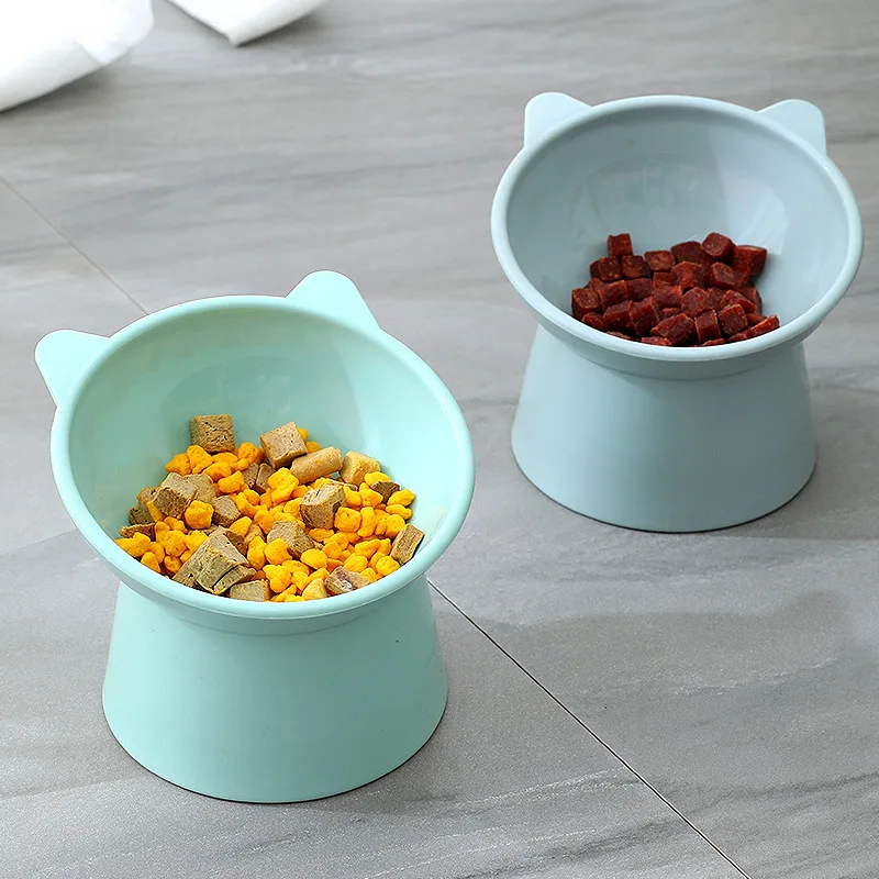 Dog Cat Bowl with Raised Stand Pet Feeder Bowls for Cat Cervical Vertebra Protection Pet Food Water Dog Cat Feeder Pet Products