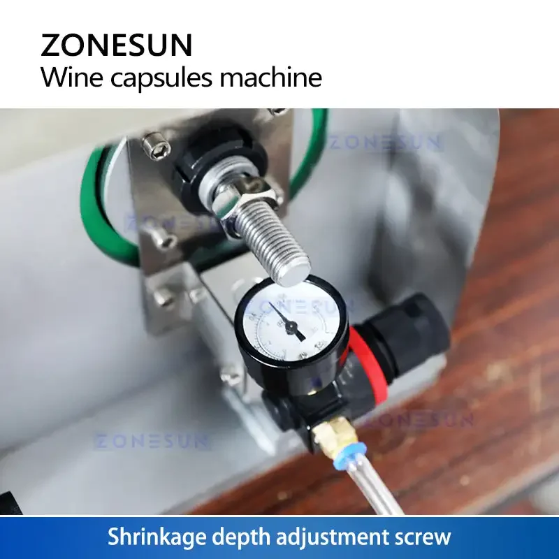 ZONESUN ZS-AC1 آلة الانكماش الحراري لكبسولة الشمبانيا برأس مزدوج